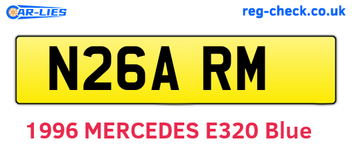 N26ARM are the vehicle registration plates.