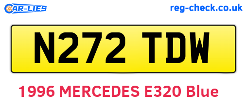 N272TDW are the vehicle registration plates.