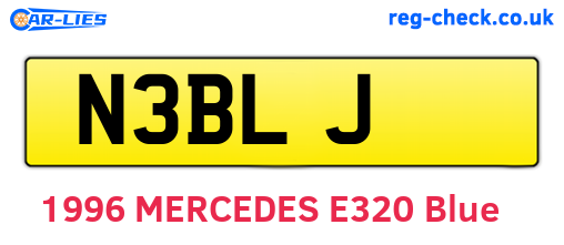 N3BLJ are the vehicle registration plates.