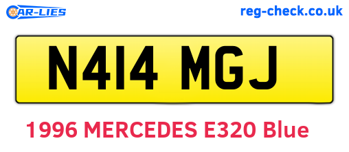 N414MGJ are the vehicle registration plates.