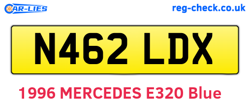 N462LDX are the vehicle registration plates.