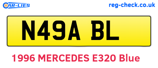 N49ABL are the vehicle registration plates.
