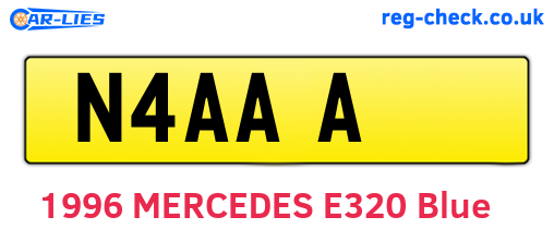 N4AAA are the vehicle registration plates.