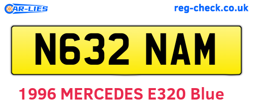 N632NAM are the vehicle registration plates.