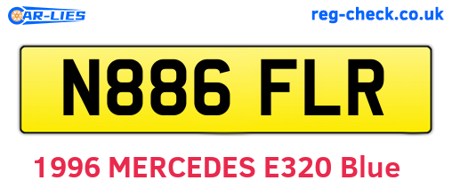 N886FLR are the vehicle registration plates.