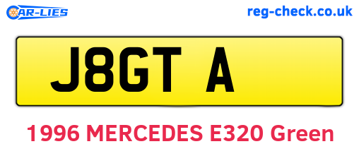 J8GTA are the vehicle registration plates.