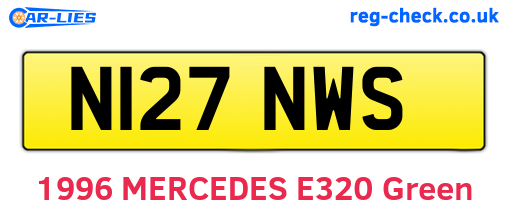 N127NWS are the vehicle registration plates.