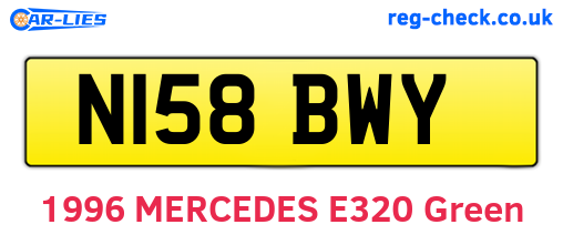 N158BWY are the vehicle registration plates.