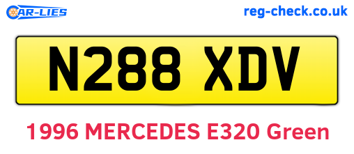N288XDV are the vehicle registration plates.