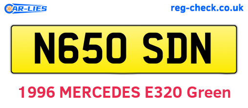N650SDN are the vehicle registration plates.
