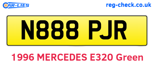 N888PJR are the vehicle registration plates.