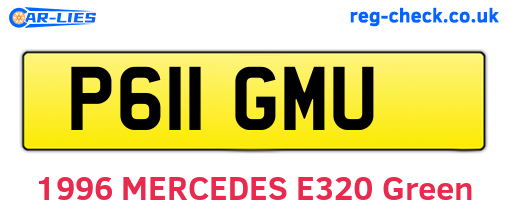 P611GMU are the vehicle registration plates.
