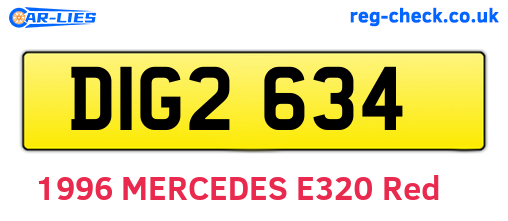 DIG2634 are the vehicle registration plates.