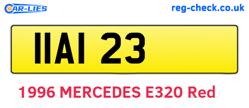 IIA123 are the vehicle registration plates.
