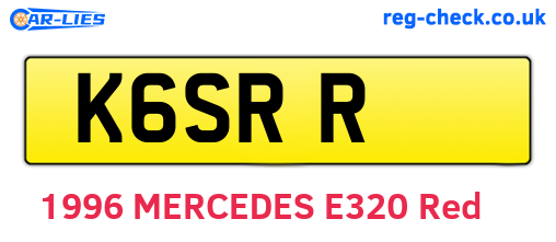 K6SRR are the vehicle registration plates.