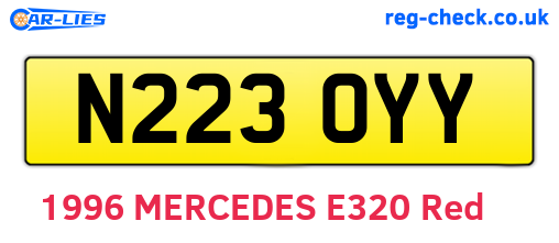N223OYY are the vehicle registration plates.