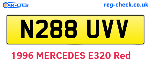 N288UVV are the vehicle registration plates.