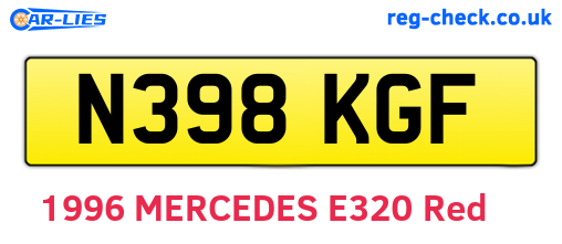 N398KGF are the vehicle registration plates.