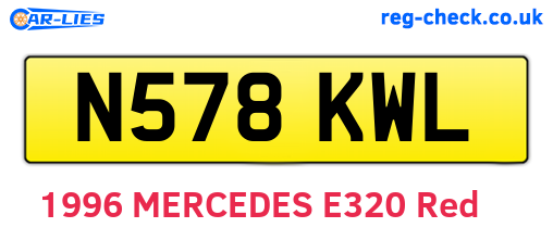 N578KWL are the vehicle registration plates.