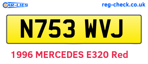 N753WVJ are the vehicle registration plates.