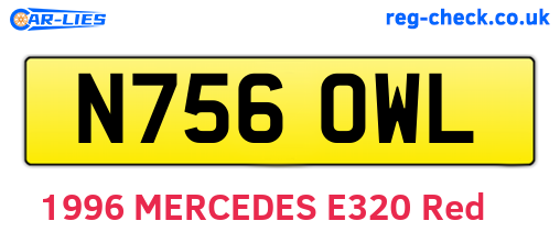 N756OWL are the vehicle registration plates.