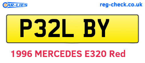P32LBY are the vehicle registration plates.
