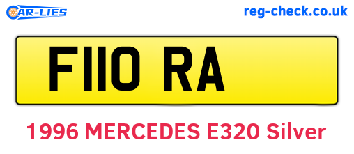 F11ORA are the vehicle registration plates.