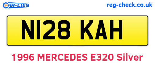 N128KAH are the vehicle registration plates.