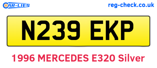 N239EKP are the vehicle registration plates.
