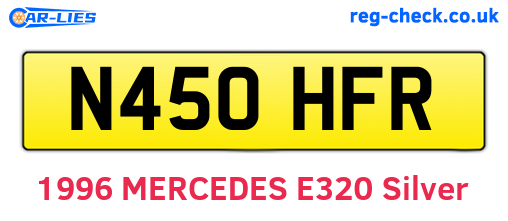 N450HFR are the vehicle registration plates.