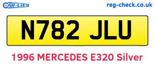 N782JLU are the vehicle registration plates.