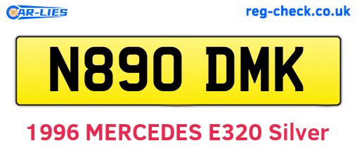 N890DMK are the vehicle registration plates.