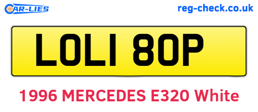 LOL180P are the vehicle registration plates.