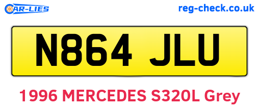 N864JLU are the vehicle registration plates.