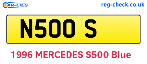 N5OOS are the vehicle registration plates.