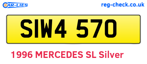 SIW4570 are the vehicle registration plates.