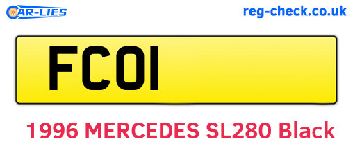 FCO1 are the vehicle registration plates.