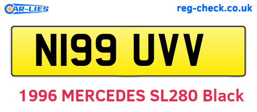 N199UVV are the vehicle registration plates.