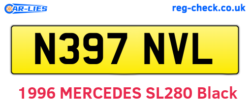 N397NVL are the vehicle registration plates.
