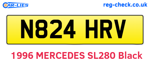 N824HRV are the vehicle registration plates.