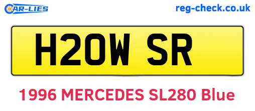 H20WSR are the vehicle registration plates.