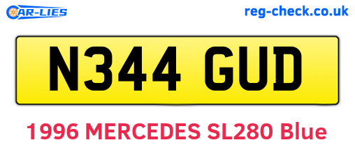N344GUD are the vehicle registration plates.