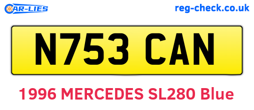 N753CAN are the vehicle registration plates.
