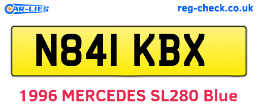 N841KBX are the vehicle registration plates.