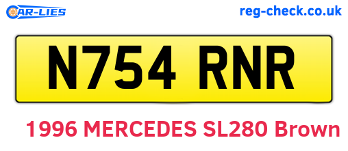 N754RNR are the vehicle registration plates.