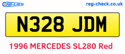 N328JDM are the vehicle registration plates.