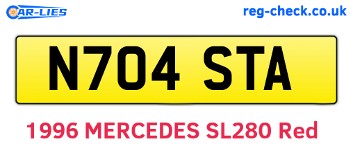 N704STA are the vehicle registration plates.