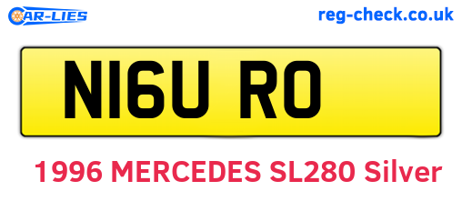 N16URO are the vehicle registration plates.