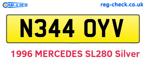 N344OYV are the vehicle registration plates.