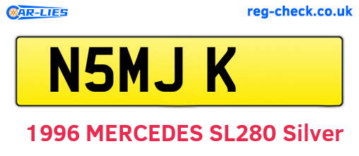 N5MJK are the vehicle registration plates.